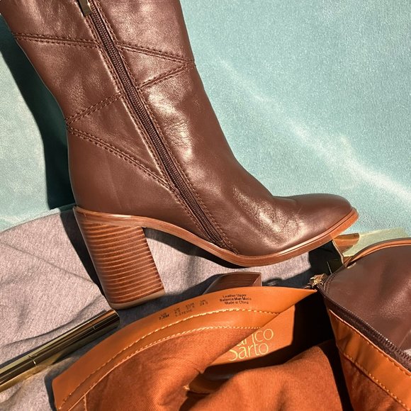 Franco Sarto Stevie Brown Ankle Boots - Picture 1 of 3